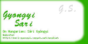 gyongyi sari business card