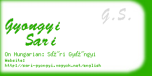 gyongyi sari business card